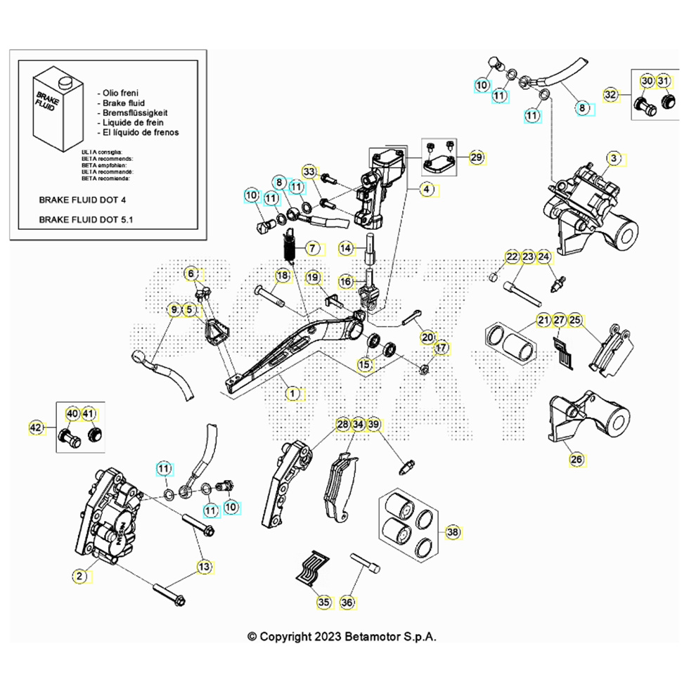 Beta RX450 24 Bremsen Ersatzteile